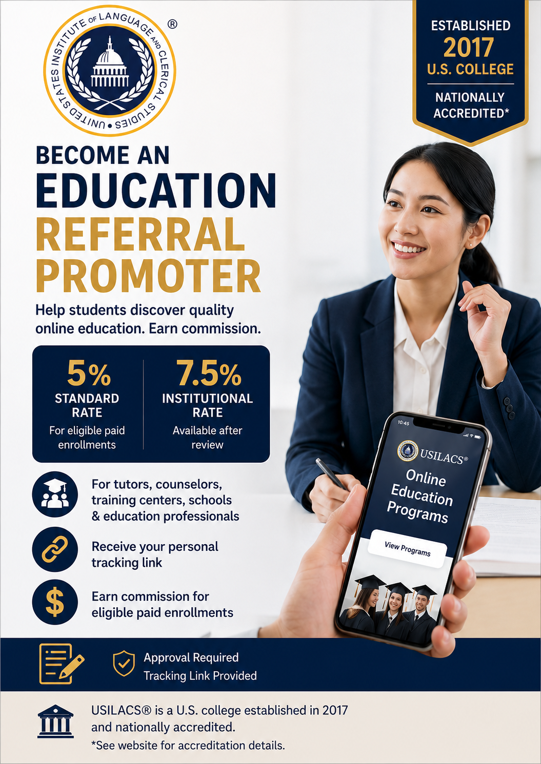 Become an Education Referral Promoter with USILACS